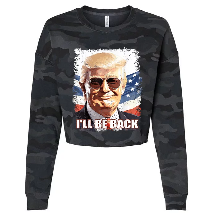 Funny Trump 2024 Presidential Campaign Cropped Pullover Crew