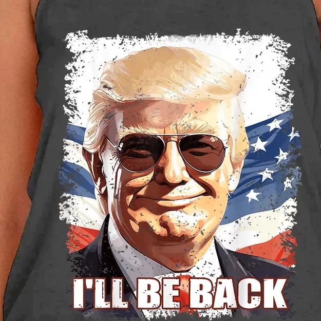 Funny Trump 2024 Presidential Campaign Women's Knotted Racerback Tank