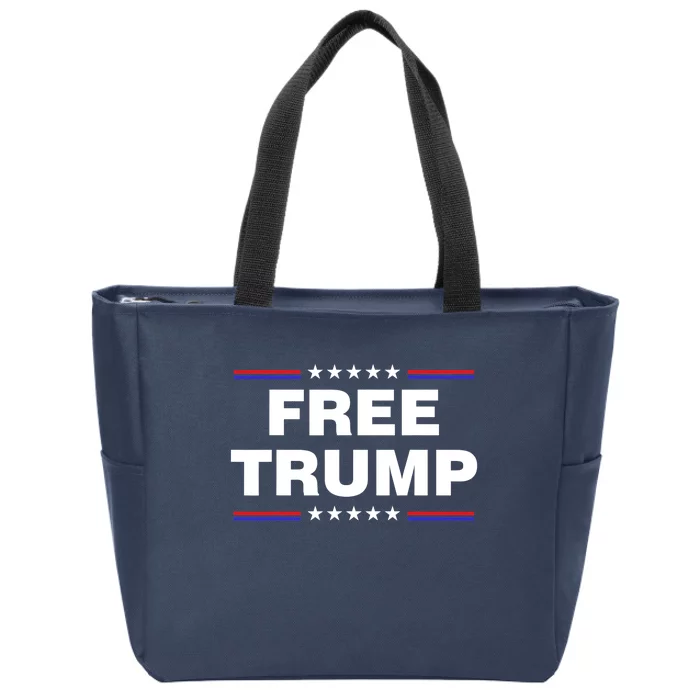 Free Trump 2024 Prison MAGA Trump Indicted Zip Tote Bag