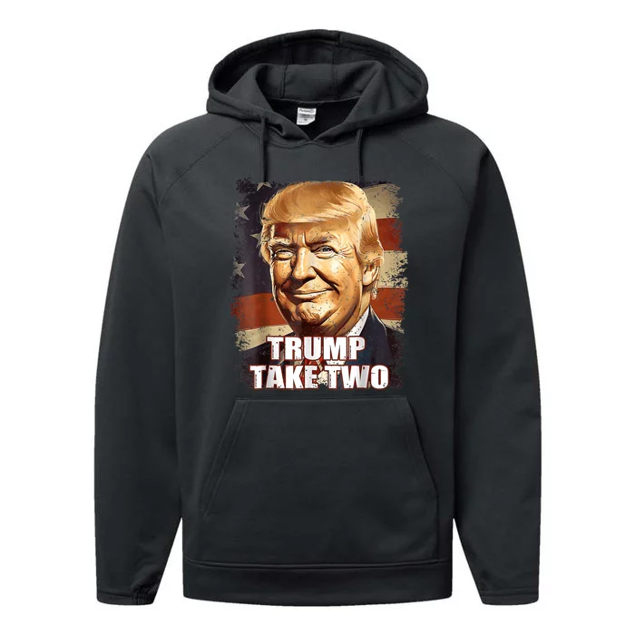 Funny Trump 2024 Quote Presidential Campaign Vintage Performance Fleece Hoodie