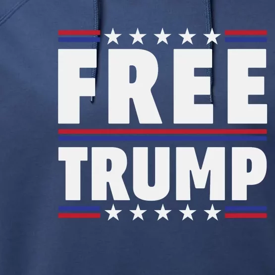 Free Trump 2024 Election Performance Fleece Hoodie