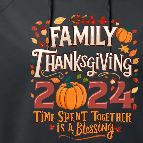 Family Thanksgiving 2024 Thanksgiving Crew Matching Group Performance Fleece Hoodie