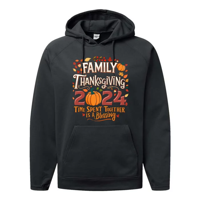 Family Thanksgiving 2024 Thanksgiving Crew Matching Group Performance Fleece Hoodie