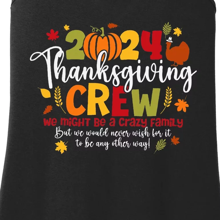 Family Thanksgiving 2024 Thanksgiving Crew Turkey Matching Ladies Essential Tank