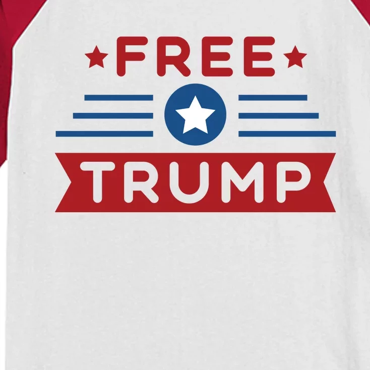 Free Trump 2024 Kids Colorblock Raglan Jersey