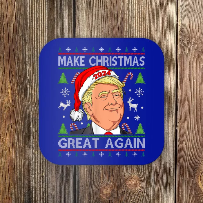 Funny Trump 2024 Make Christmas Great Again Coaster