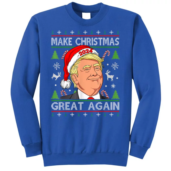 Funny Trump 2024 Make Christmas Great Again Tall Sweatshirt