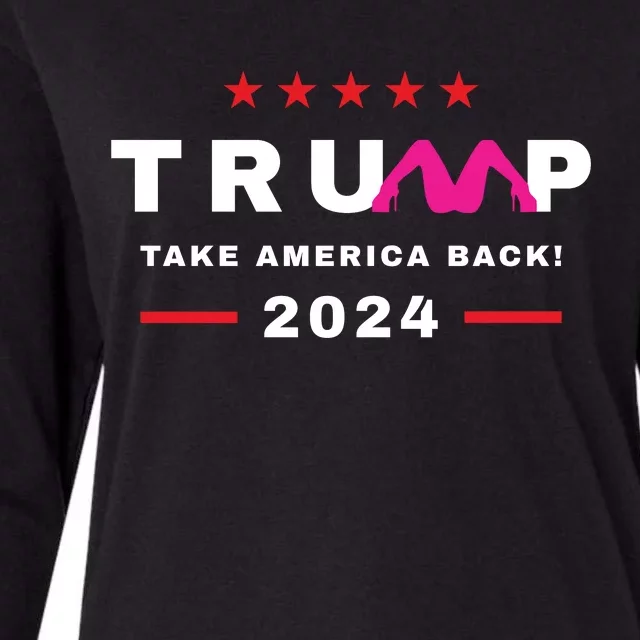 Free Trump 2024 Stormy Daniels Donald Trump Indictment Womens Cotton Relaxed Long Sleeve T-Shirt