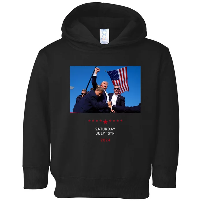 Funny Trump 2024 Shooting At Trump Rally In Pennsylvania Toddler Hoodie