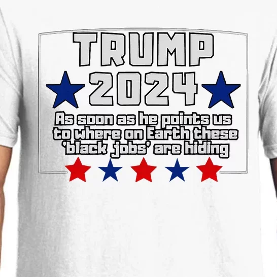 Funny Trump 2024 Where These Black Jobs Immigrants Stealing Pajama Set