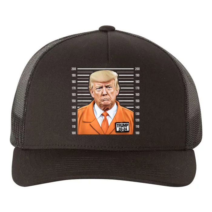 Funny Trump 2024 Prisoner Mugshot Yupoong Adult 5-Panel Trucker Hat