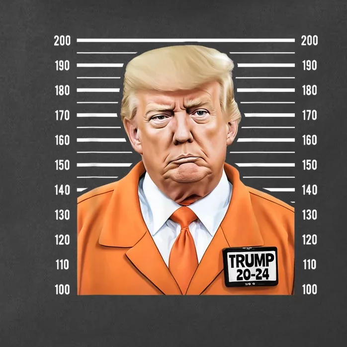 Funny Trump 2024 Prisoner Mugshot Zip Tote Bag