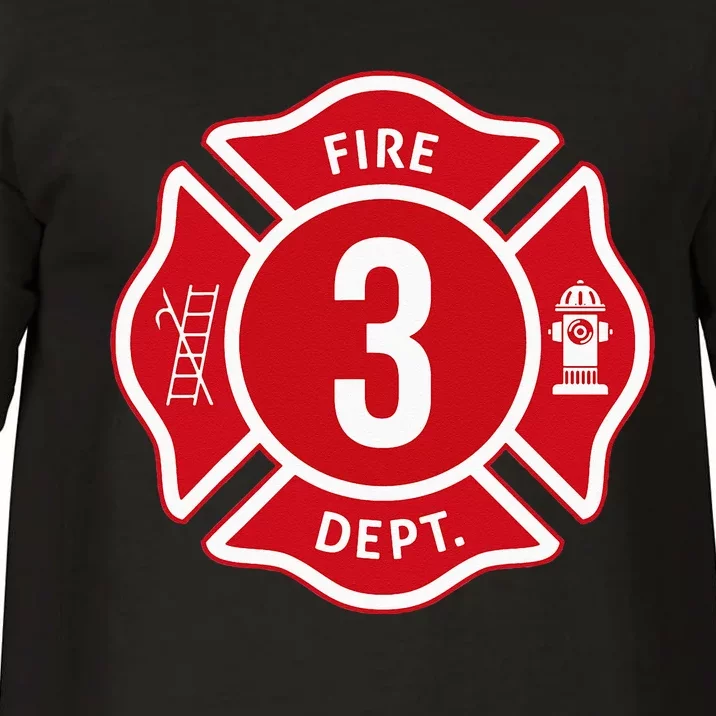 Fire Truck 3rd Birthday Boy Firefighter 3 Year Old Comfort Colors T-Shirt