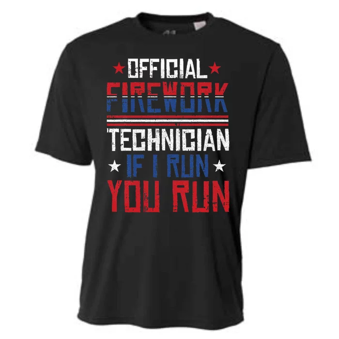 Firework Technician 4th Of July Funny USA Pyro Technician Cooling Performance Crew T-Shirt