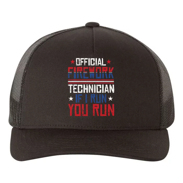 Firework Technician 4th Of July Funny USA Pyro Technician Yupoong Adult 5-Panel Trucker Hat