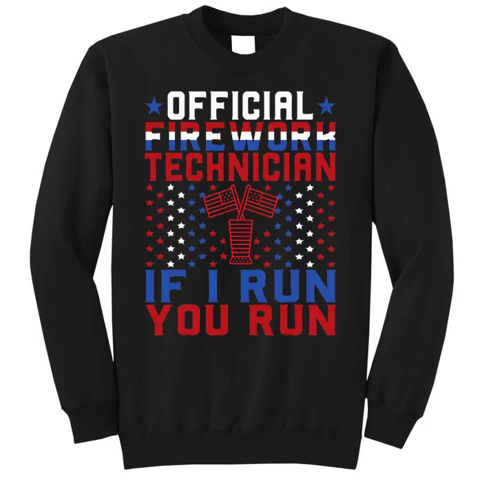 Firework Technician 4th Of July Funny USA Pyro Technician Sweatshirt