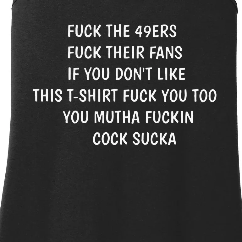 Fuck The 49ers Fuck Their Fans If You Don’T Like This Ladies Essential Tank