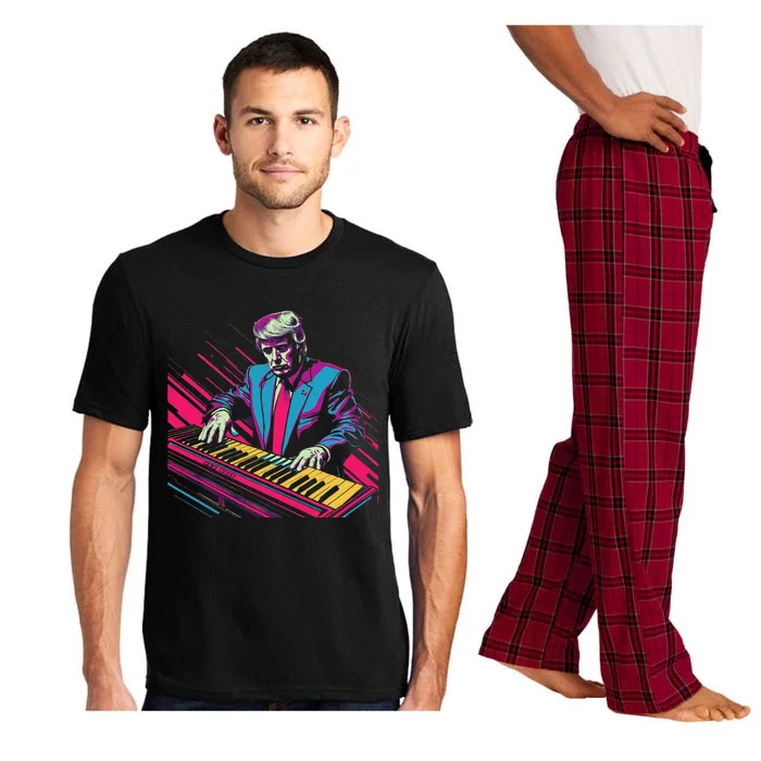 Funny Trump 80S Synth Keyboard Pajama Set