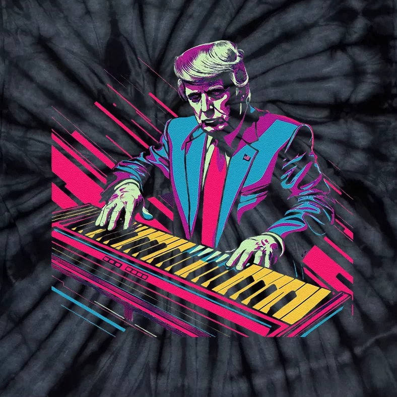 Funny Trump 80S Synth Keyboard Tie-Dye T-Shirt