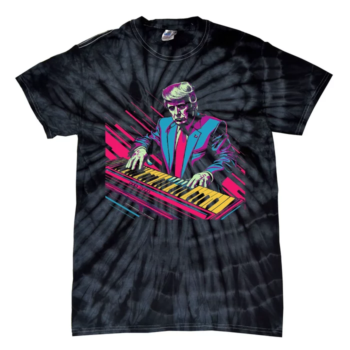 Funny Trump 80S Synth Keyboard Tie-Dye T-Shirt