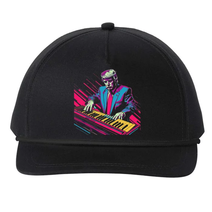 Funny Trump 80S Synth Keyboard Snapback Five-Panel Rope Hat