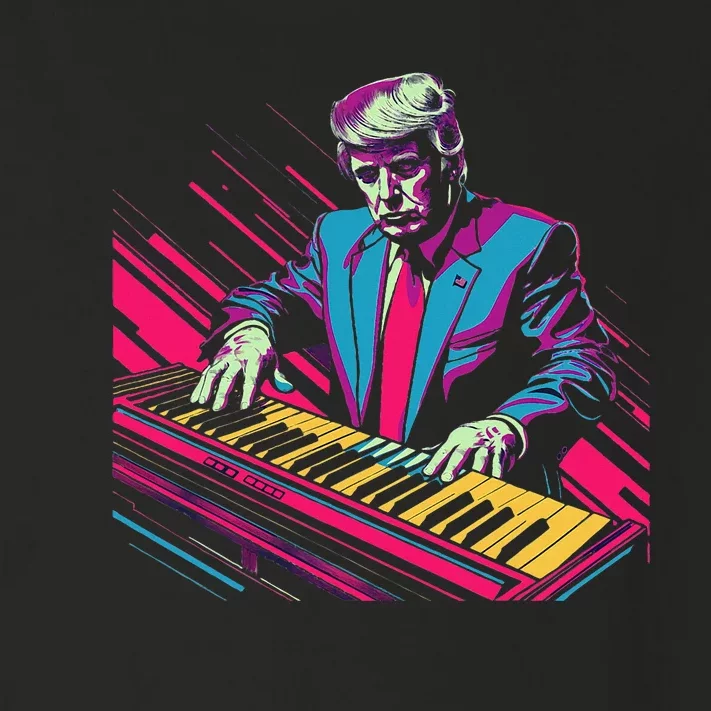 Funny Trump 80S Synth Keyboard Toddler Long Sleeve Shirt