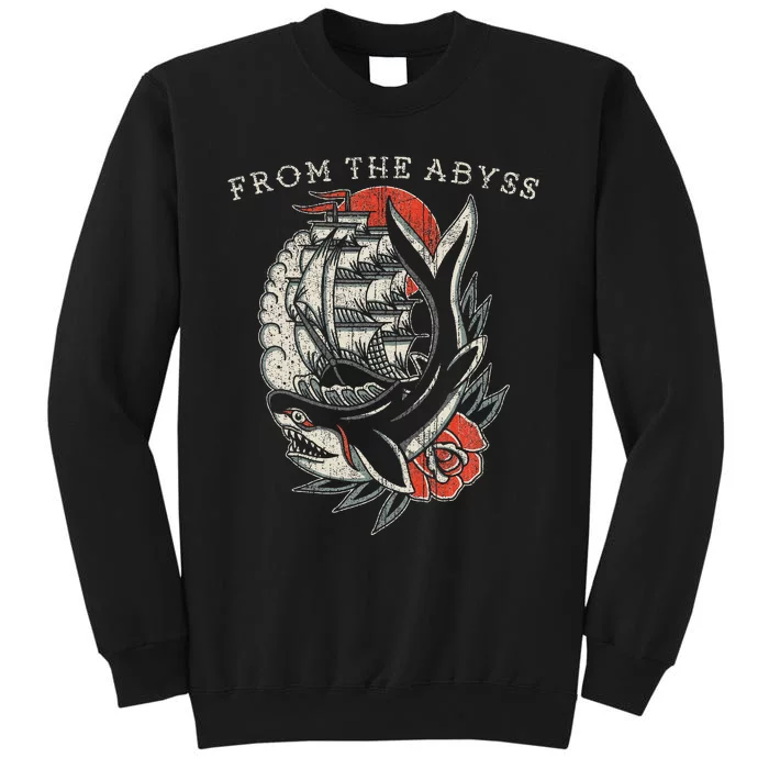 From The Abyss Traditional Old School Ship Tall Sweatshirt