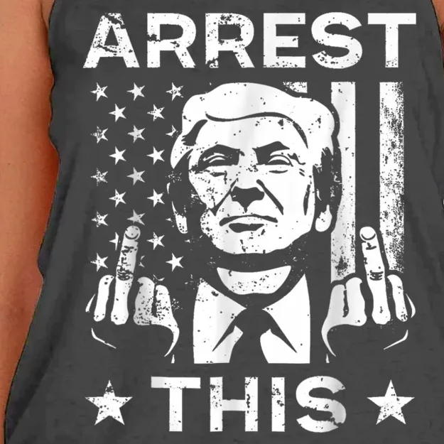 Funny Trump Arrest This Teee Trump Arrest This Women's Knotted Racerback Tank