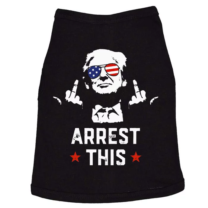 Funny Trump Arrest This Donald Trump Middle Finger President Doggie Tank