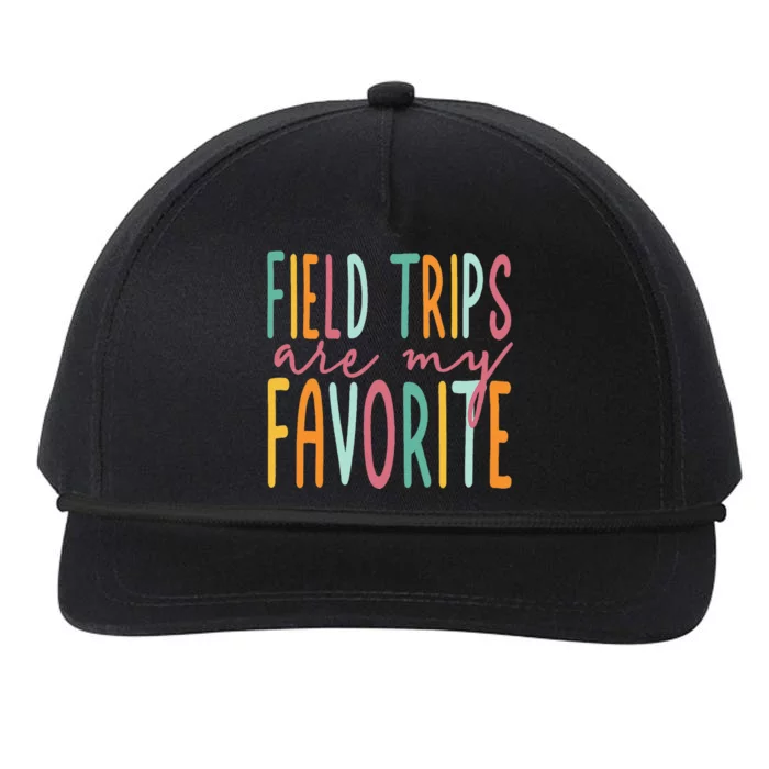 Field Trips Are My Favorite I Field Trips Children Teacher Snapback Five-Panel Rope Hat