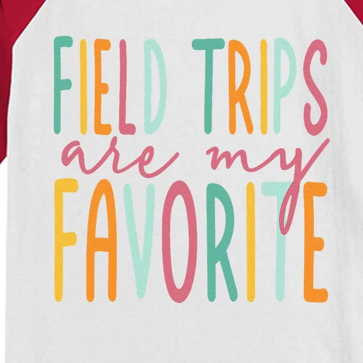 Field Trips Are My Favorite I Field Trips Children Teacher Kids Colorblock Raglan Jersey