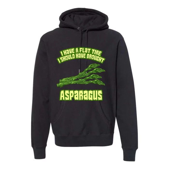 Flat Tire Asparagus Vegan Vegetarian Vegetables Funny Premium Hoodie