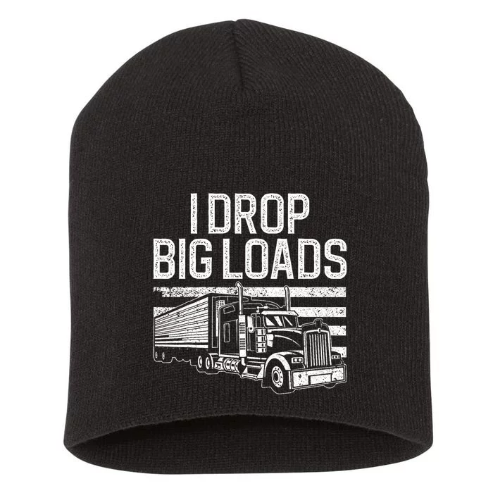 Funny Trucker Art Trucking Truck Driver Short Acrylic Beanie