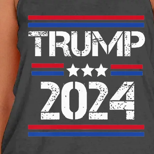 Funny Trump Arrest This Donald Trump Middle Finger President 2024 Women's Knotted Racerback Tank