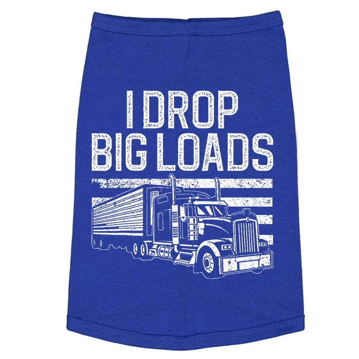 Funny Trucker Art For Trucking Truck Driver Doggie Tank