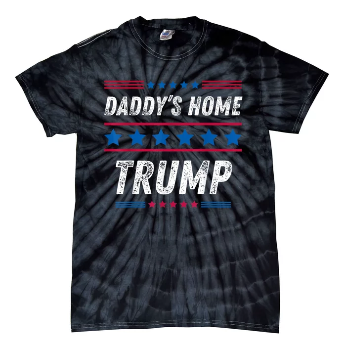 Funny Taking America Back DaddyS Home Trump Pink 2024 Tie-Dye T-Shirt