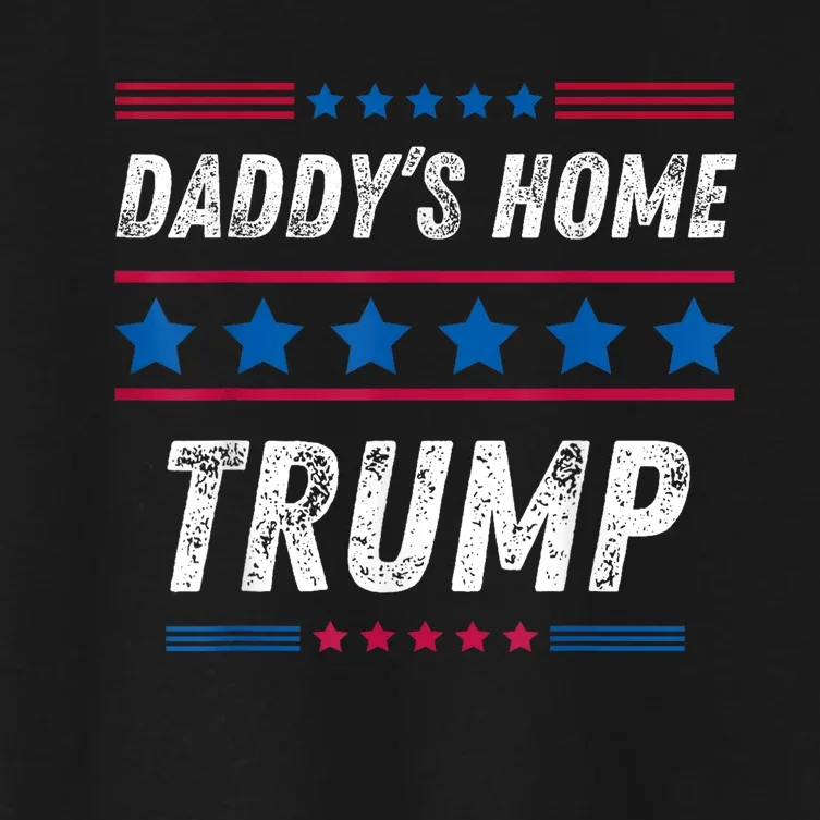 Funny Taking America Back DaddyS Home Trump Pink 2024 Women's Crop Top Tee