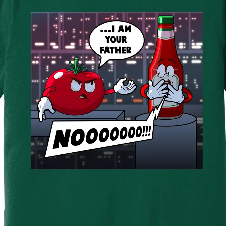 Funny Tomato And Ketchup I Am Your Father Premium T-Shirt