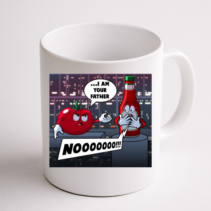 Funny Tomato And Ketchup I Am Your Father Front & Back Coffee Mug