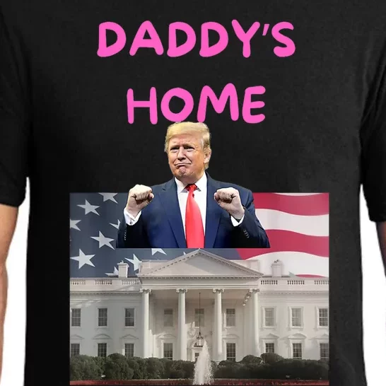 Funny Taking America Back Daddys Home Trump Pink 2024 Pajama Set