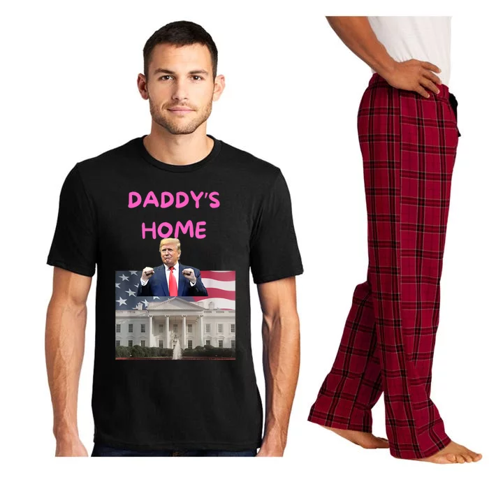 Funny Taking America Back Daddys Home Trump Pink 2024 Pajama Set