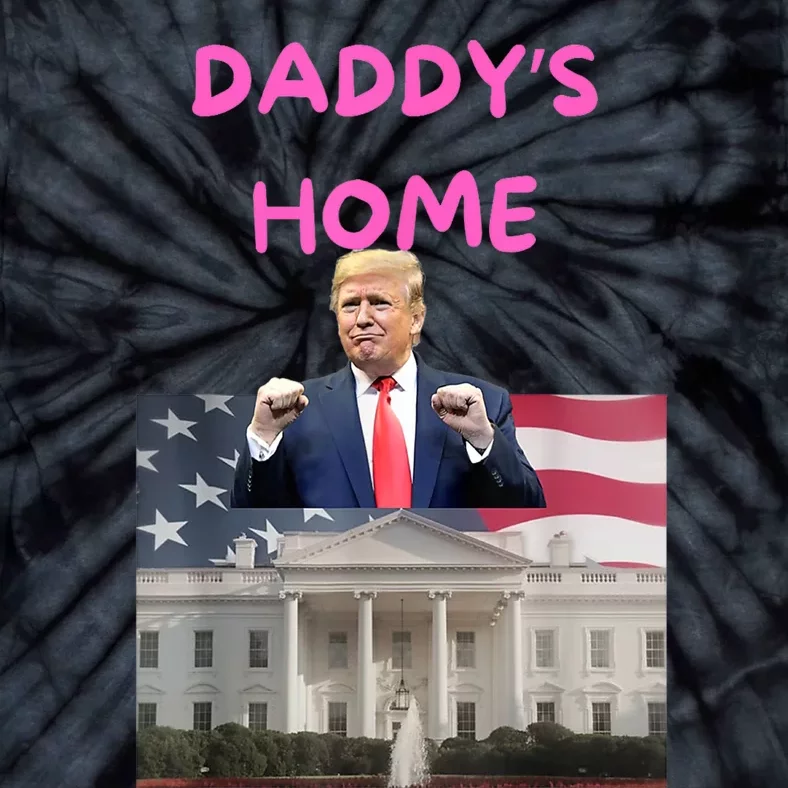 Funny Taking America Back Daddys Home Trump Pink 2024 Tie-Dye T-Shirt