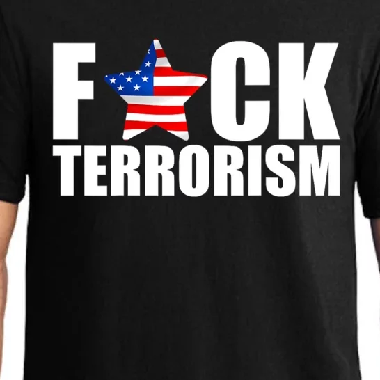 Fuck Terrorists! American Flag Star Pajama Set