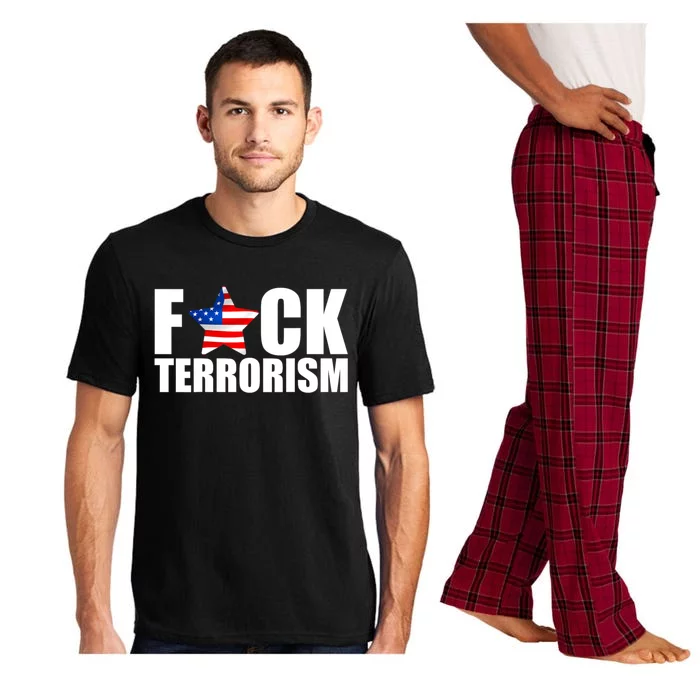 Fuck Terrorists! American Flag Star Pajama Set