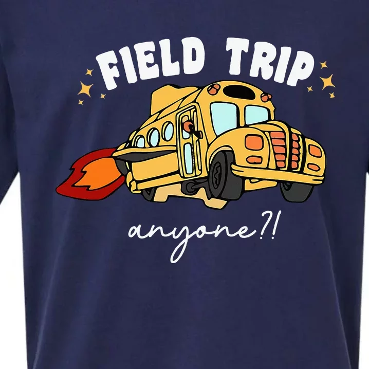 Field Trip Anyone Teacher Field Day Funny Presents Sueded Cloud Jersey T-Shirt