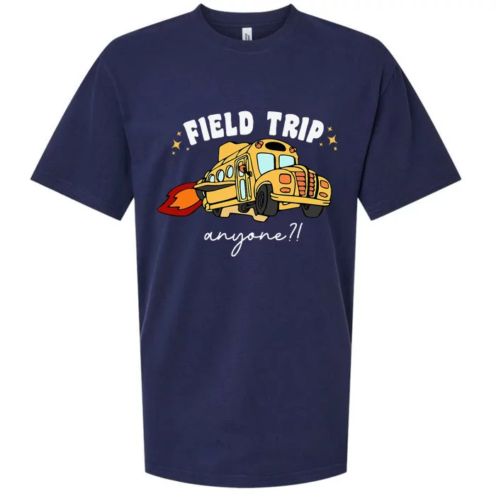 Field Trip Anyone Teacher Field Day Funny Presents Sueded Cloud Jersey T-Shirt