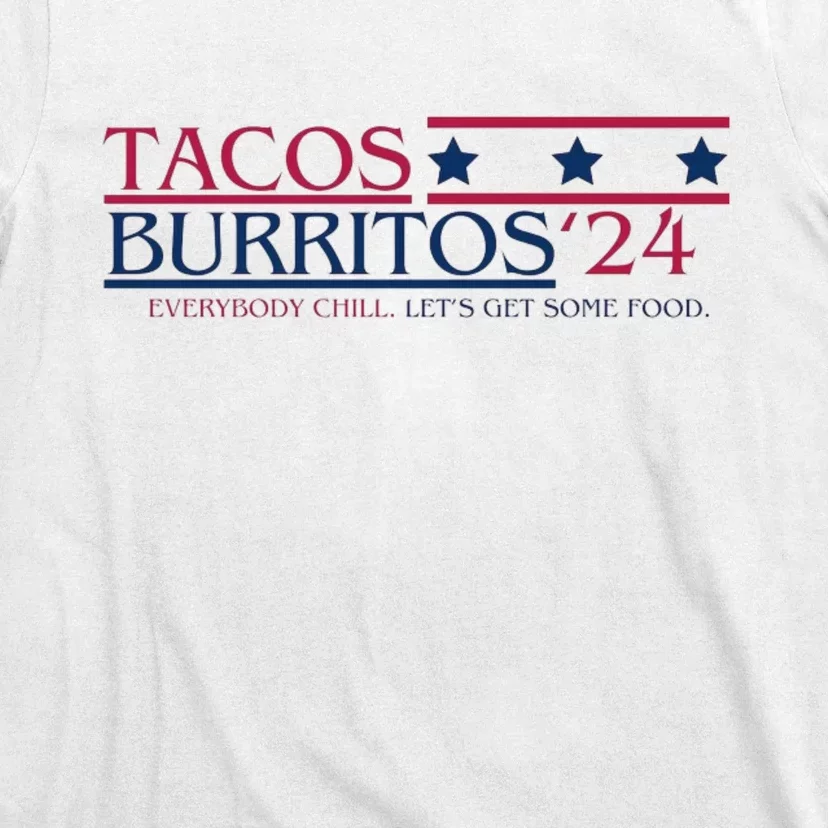 Funny Tacos And Burritos Vote 2024 T-Shirt