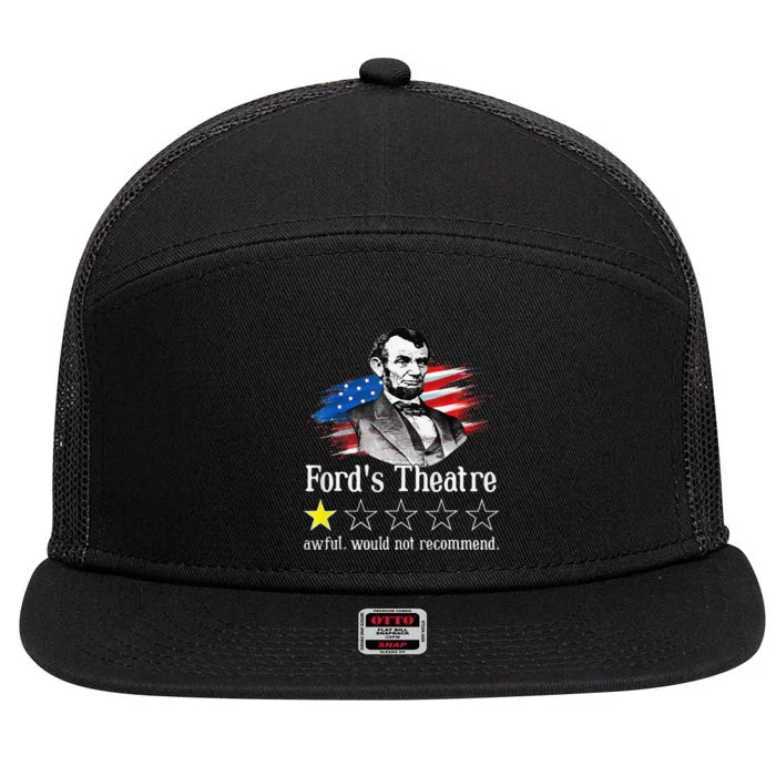 Ford's Theatre Awful Would Not Recommend Review 7 Panel Mesh Trucker Snapback Hat