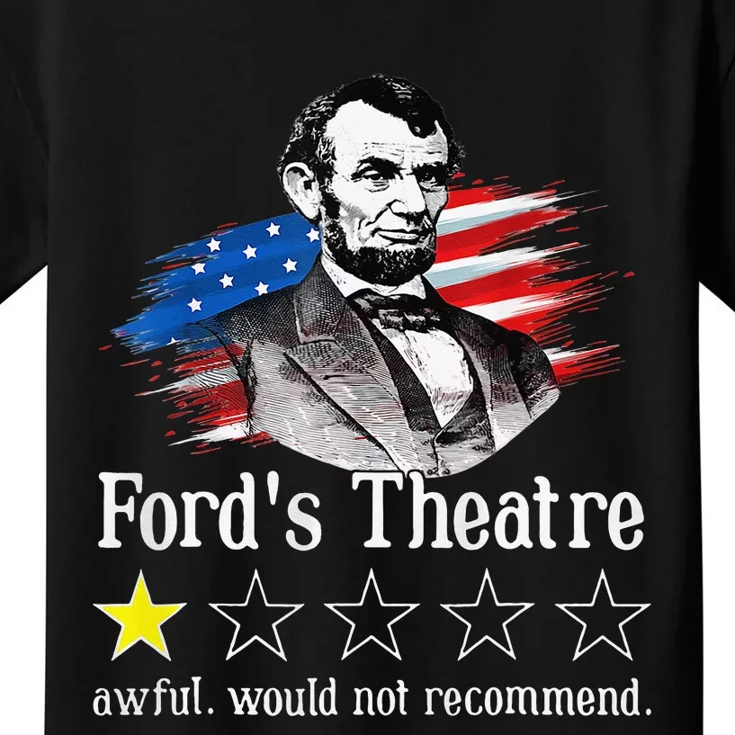 Ford's Theatre Awful Would Not Recommend Review Kids T-Shirt