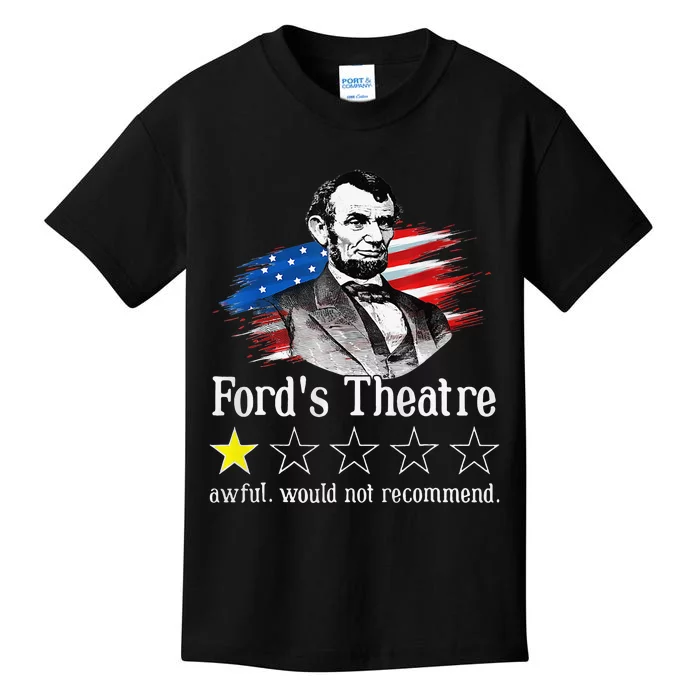 Ford's Theatre Awful Would Not Recommend Review Kids T-Shirt